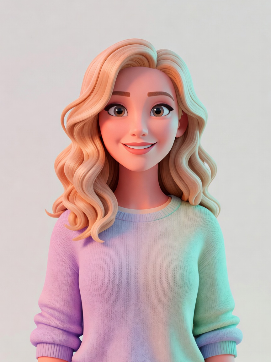 Adria Rae cartoon character portrait