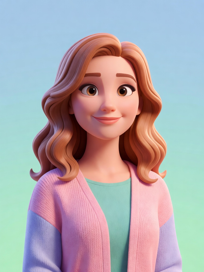 Alina Angel cartoon character portrait