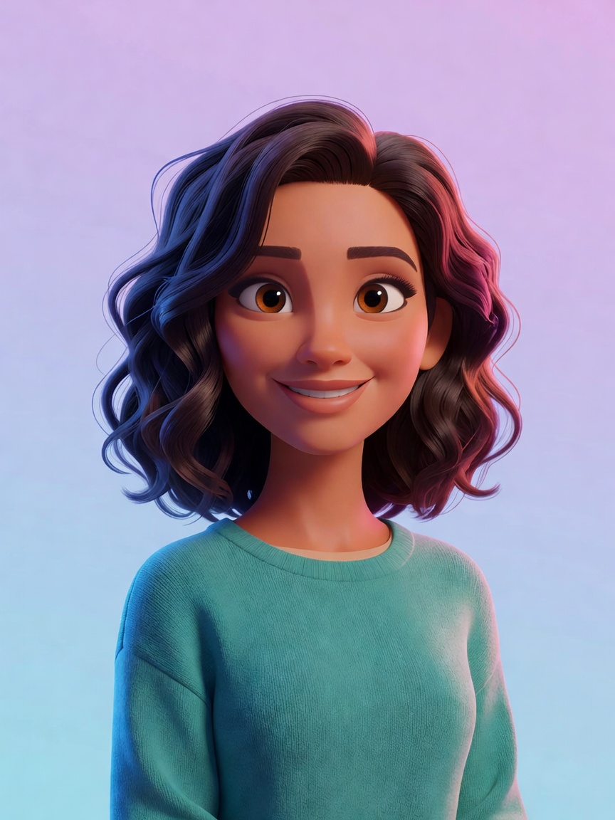 Alina Lopez cartoon character portrait