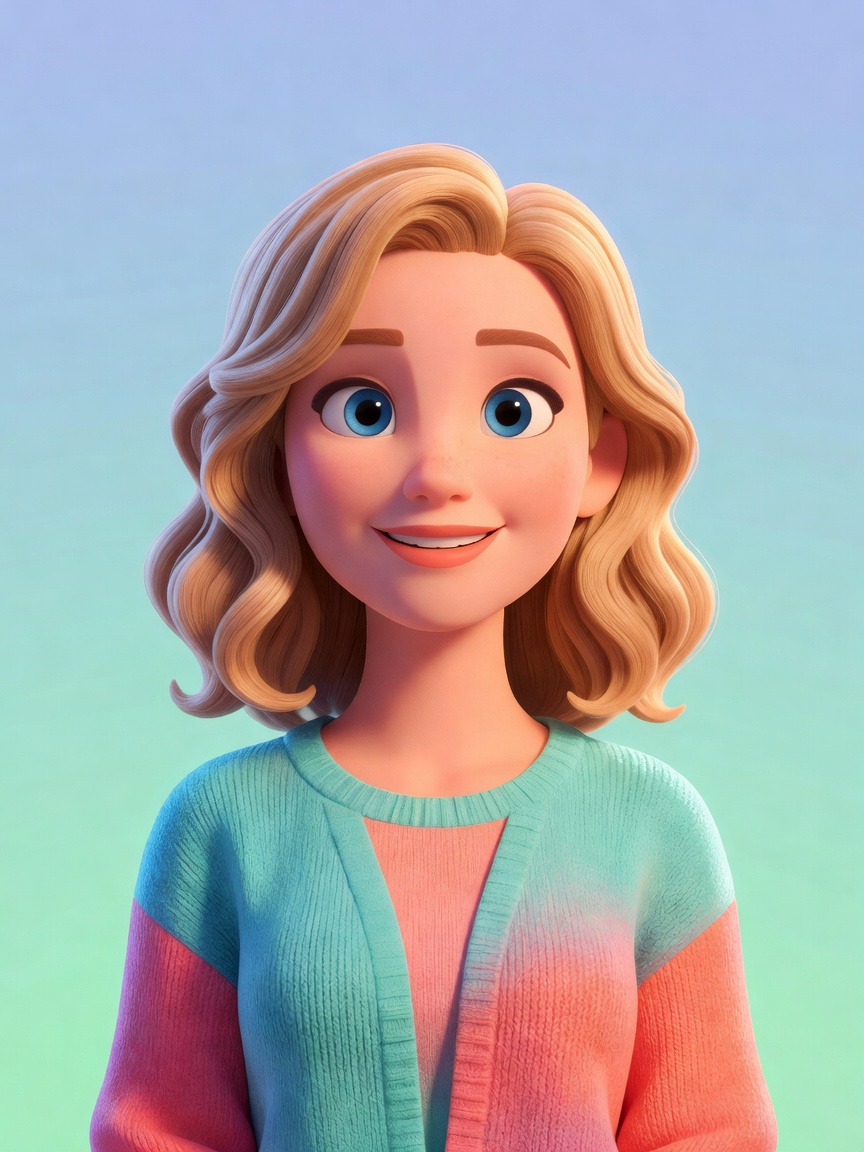 Alli Rae cartoon character portrait