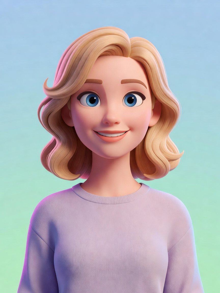 Blake Blossom cartoon character portrait