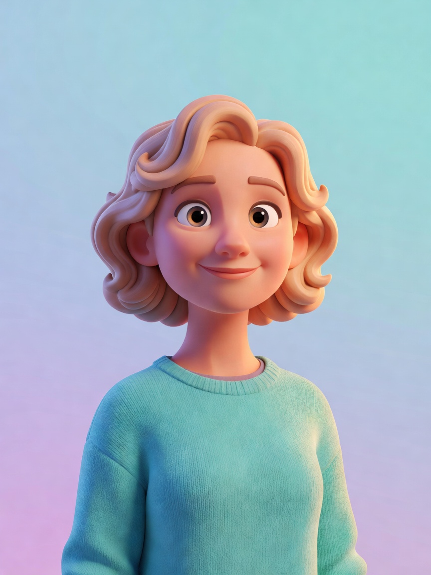 Coco Lovelock cartoon character portrait