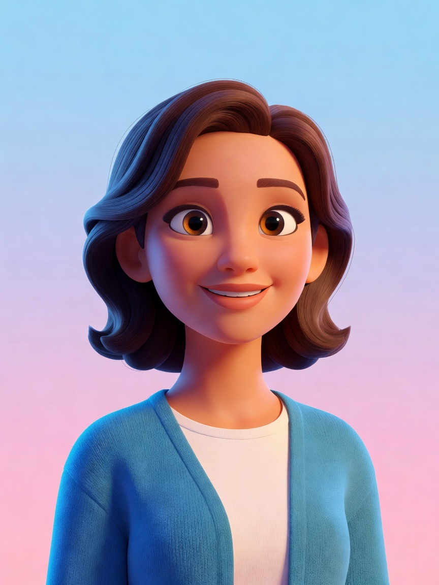 Gia Paige cartoon character portrait