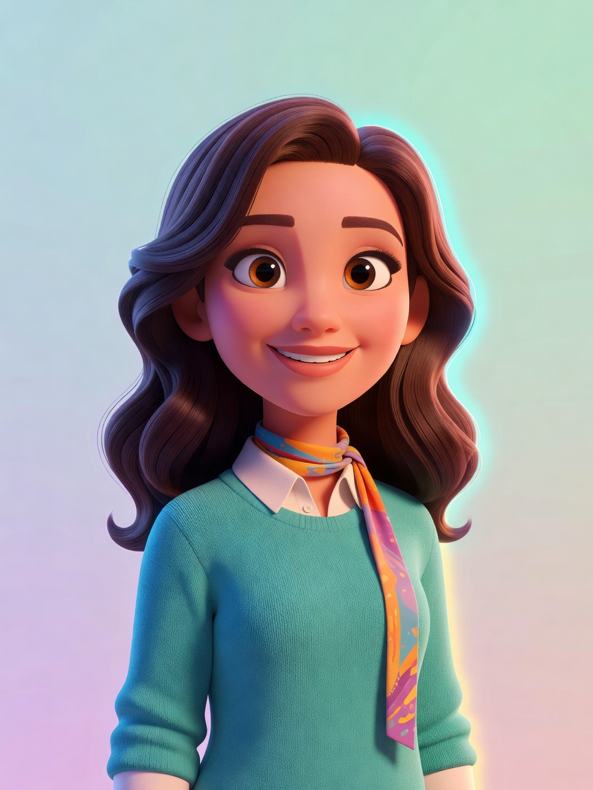 Gigi Rivera cartoon character portrait