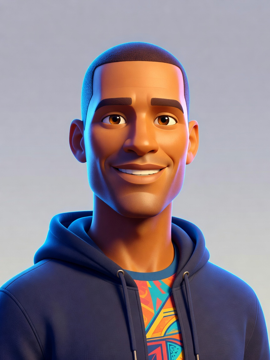 Jason Luv cartoon character portrait