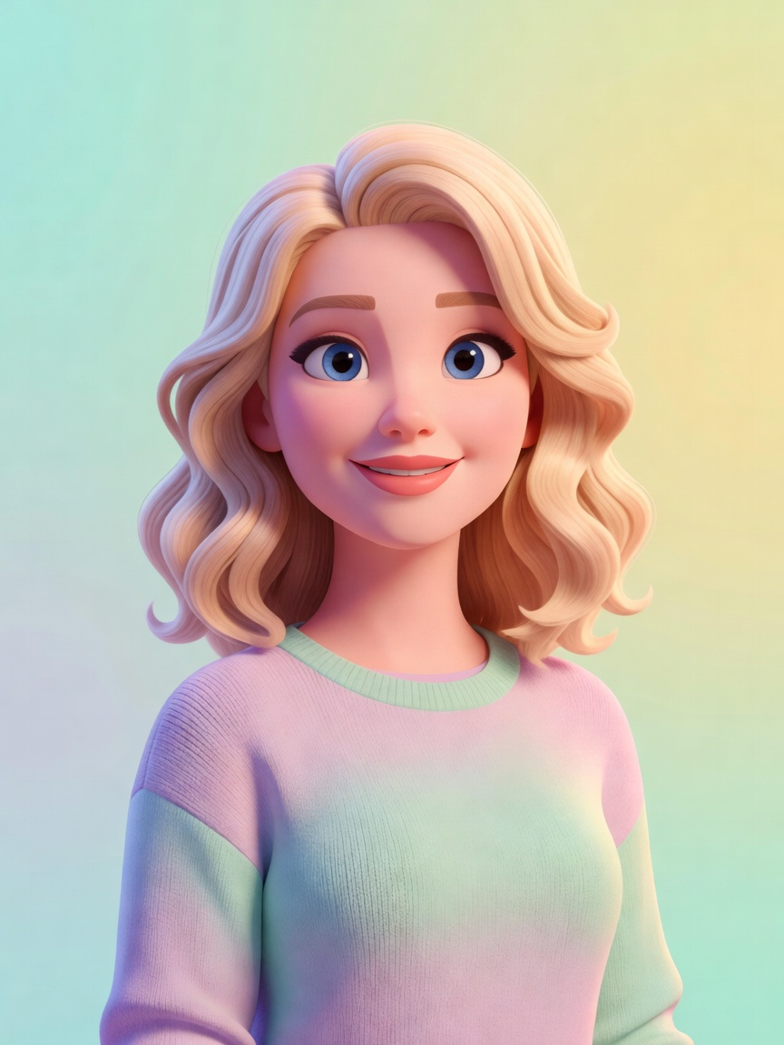 Lexi Lore cartoon character portrait