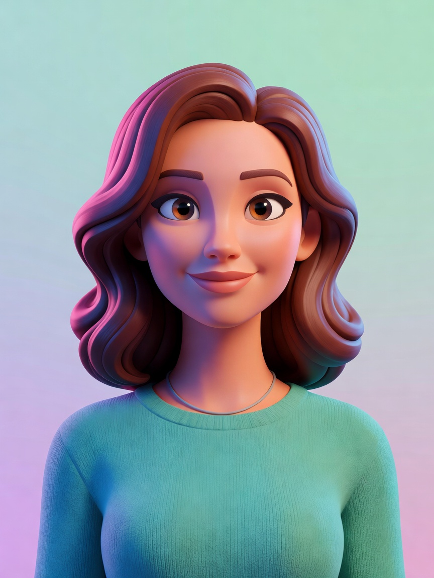 Lexi Luna cartoon character portrait