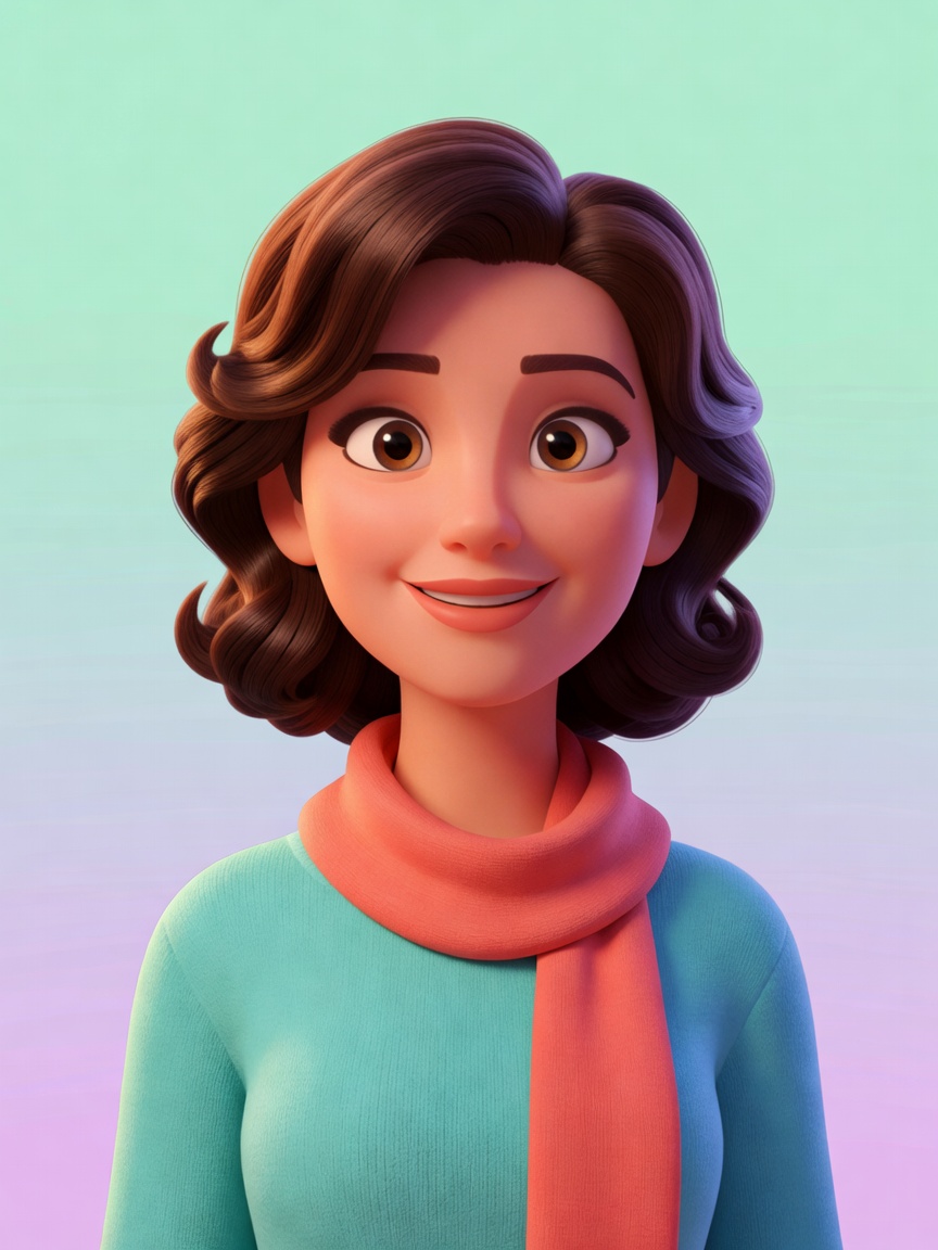 Martina Smeraldi cartoon character portrait