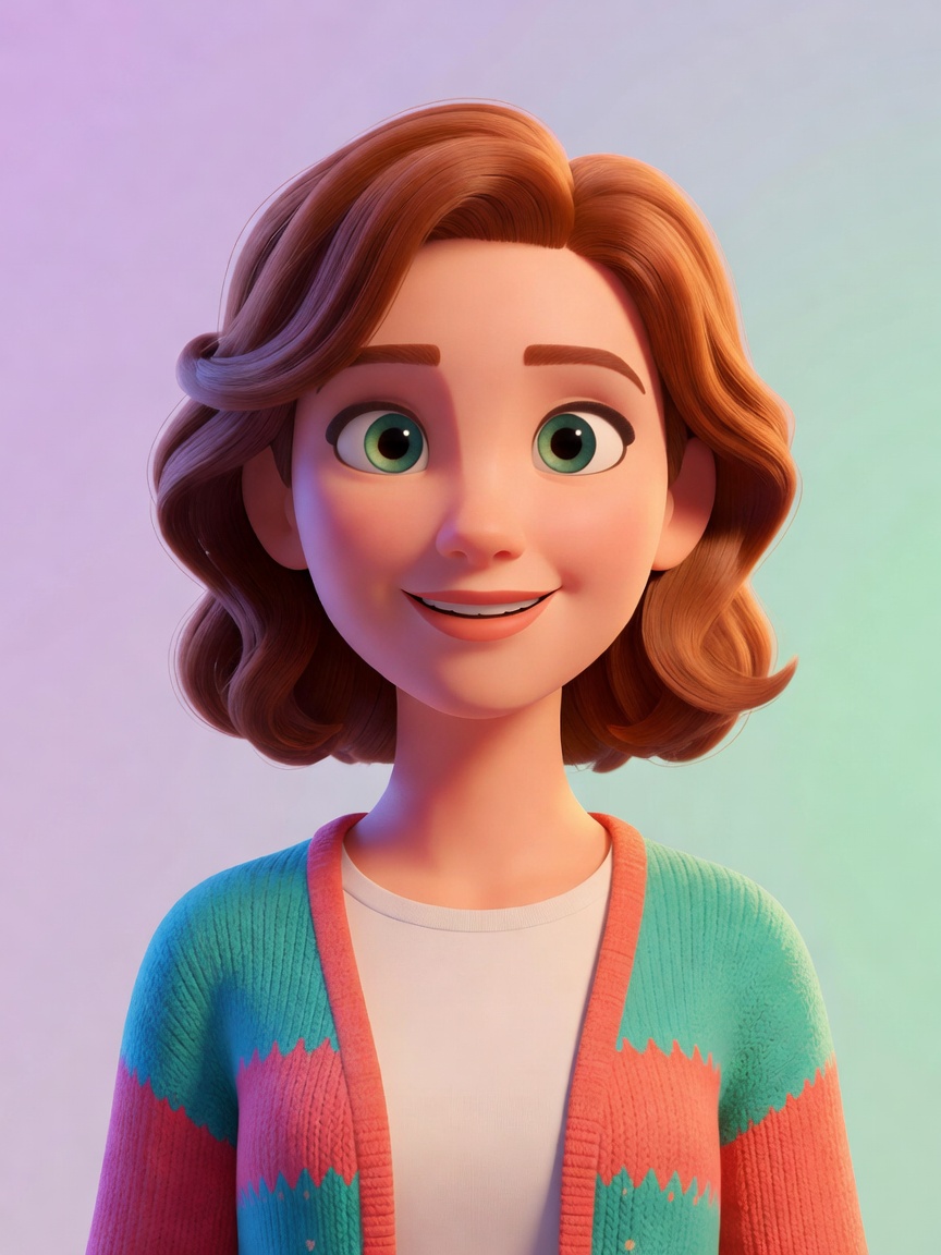 Megan Sage cartoon character portrait