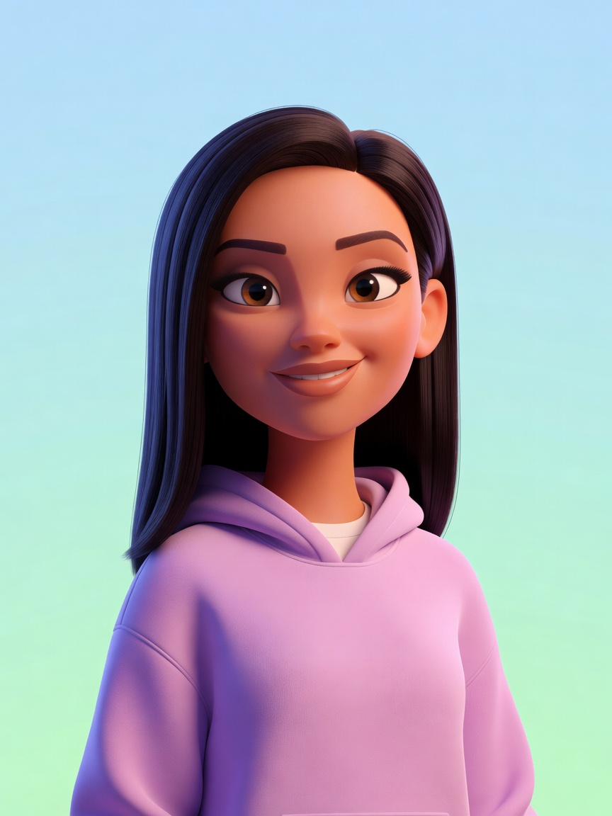 Rae Lil Black cartoon character portrait