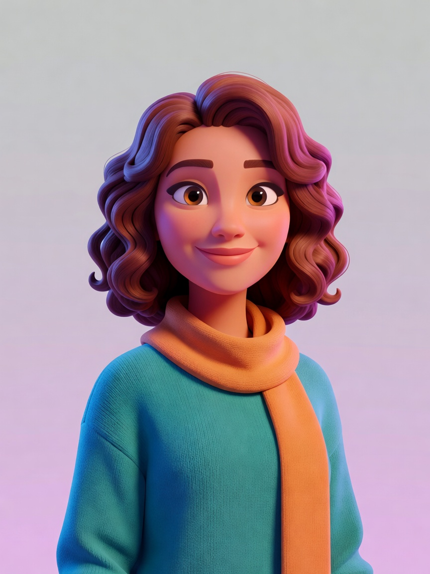 Salome Gil cartoon character portrait