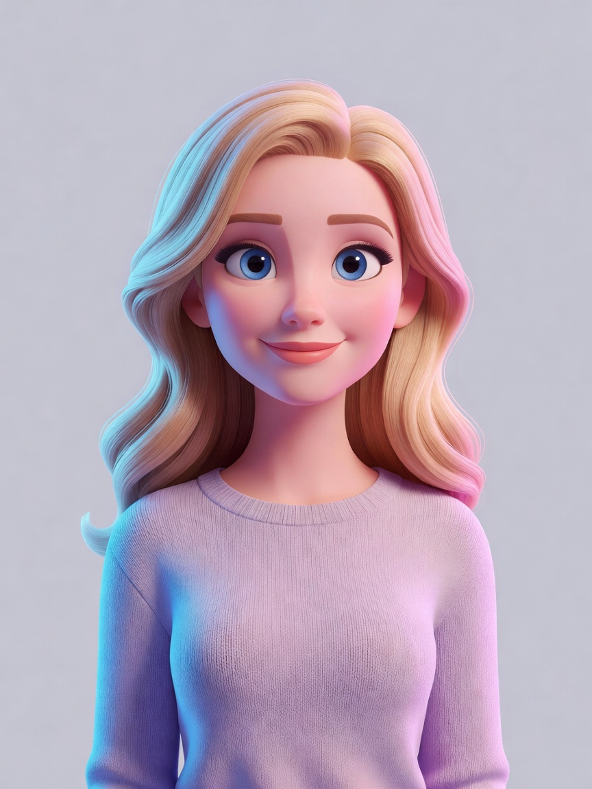 Samantha Saint cartoon character portrait
