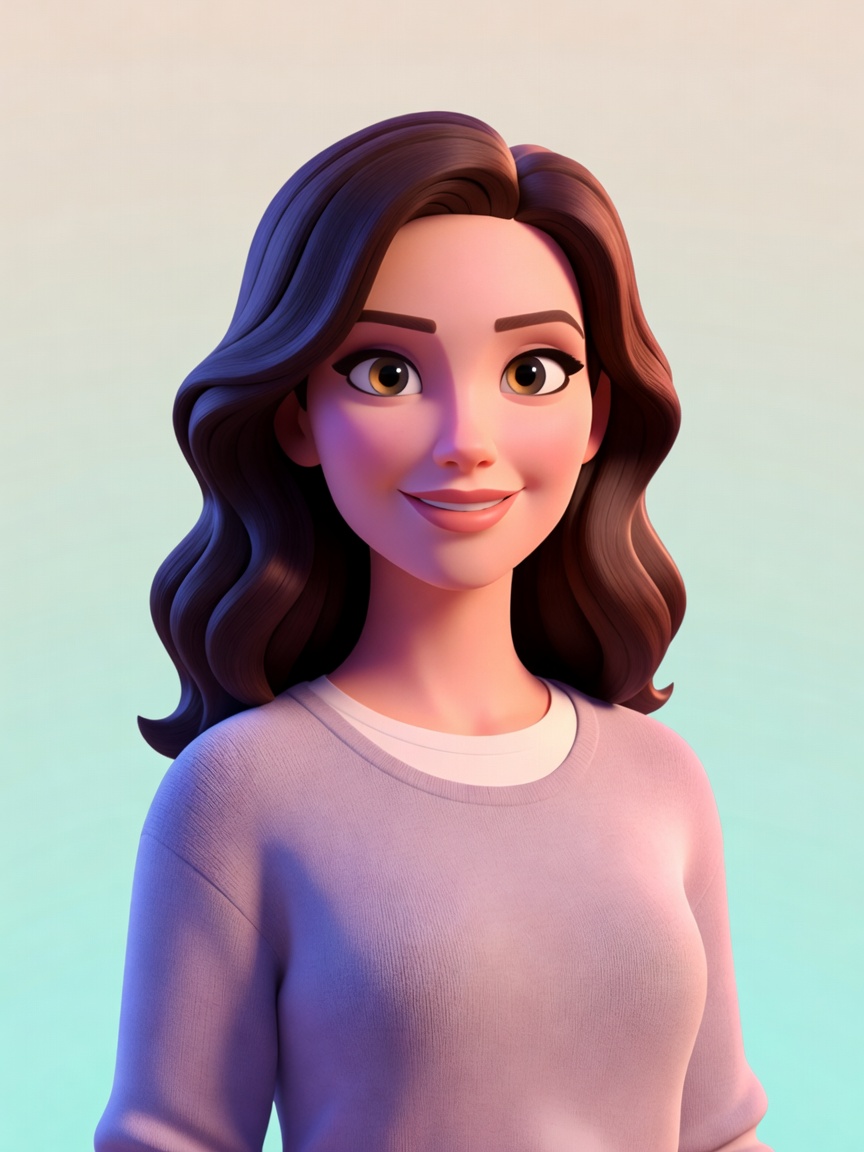 Sasha Grey cartoon character portrait