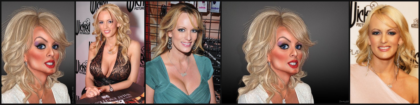 Stormy Daniels photo collage (CC / public domain)